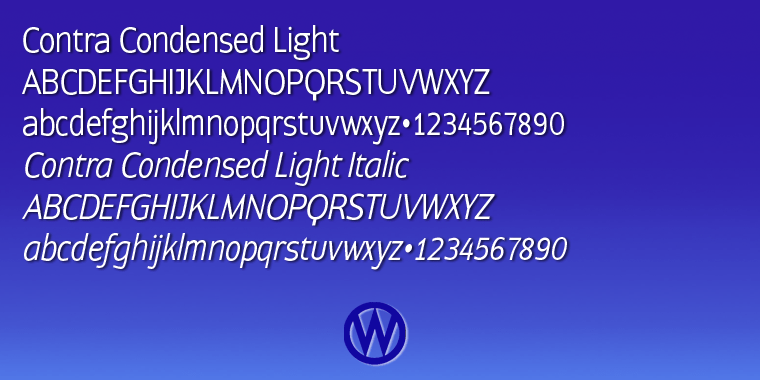Contra Condensed Font Poster #1