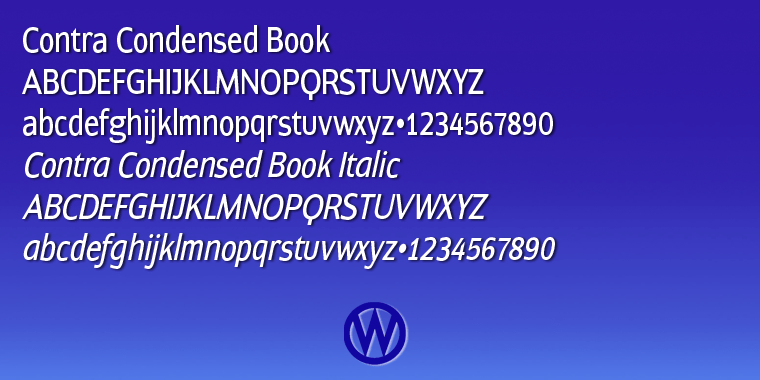 Contra Condensed Font Poster #1