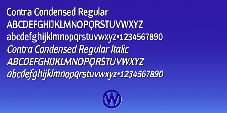 Contra Condensed Font Poster #1