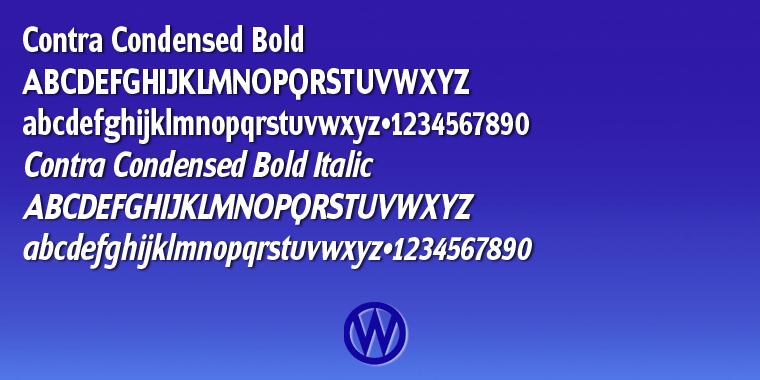 Contra Condensed Font Poster #1