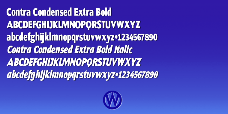 Contra Condensed Font Poster #1