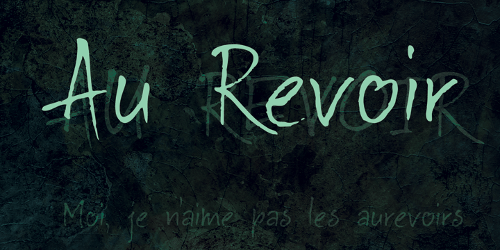 Au Revoir Font Poster #1