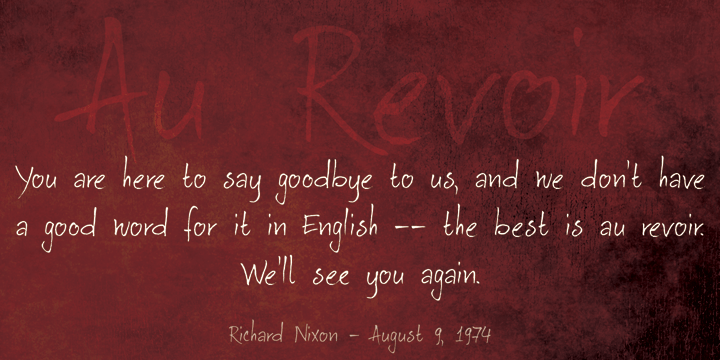 Au Revoir Font Poster #1