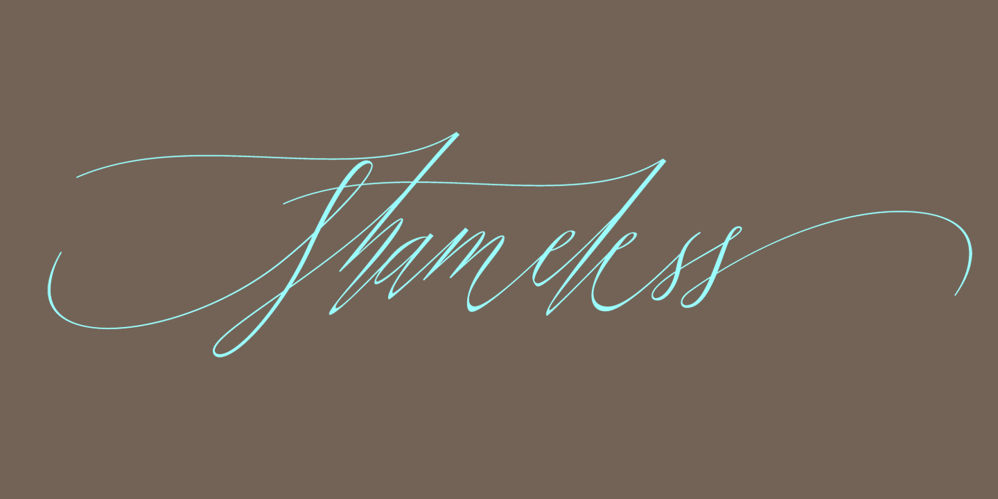 Shameless Font Poster #1