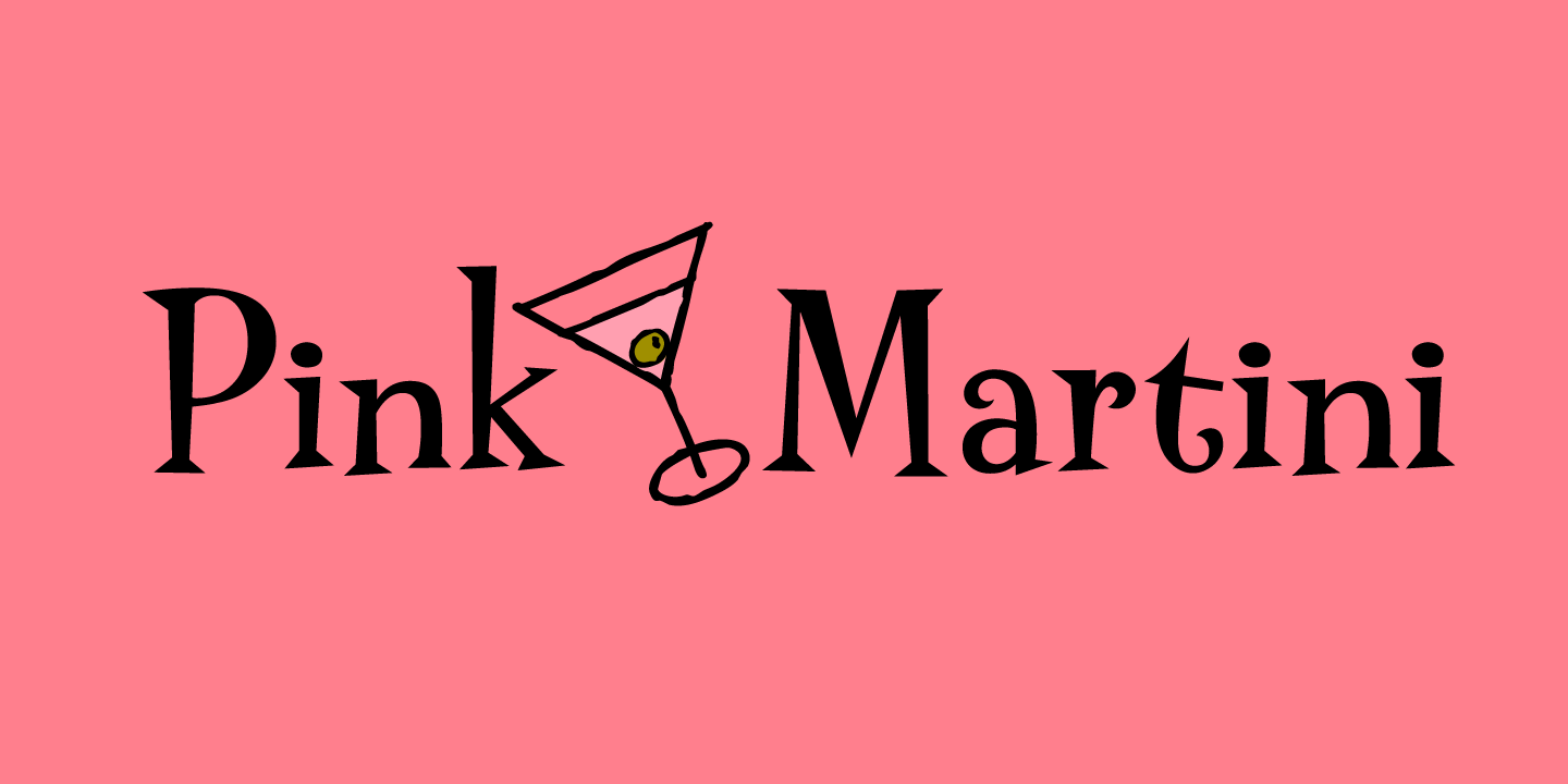 Pink Martini Font Poster #1
