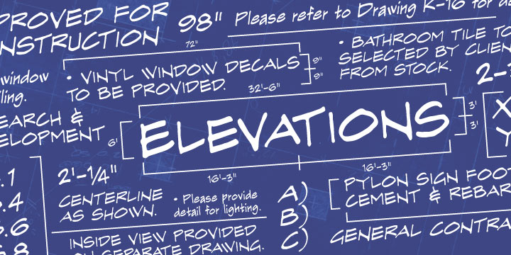 Elevations BB Font Poster #1