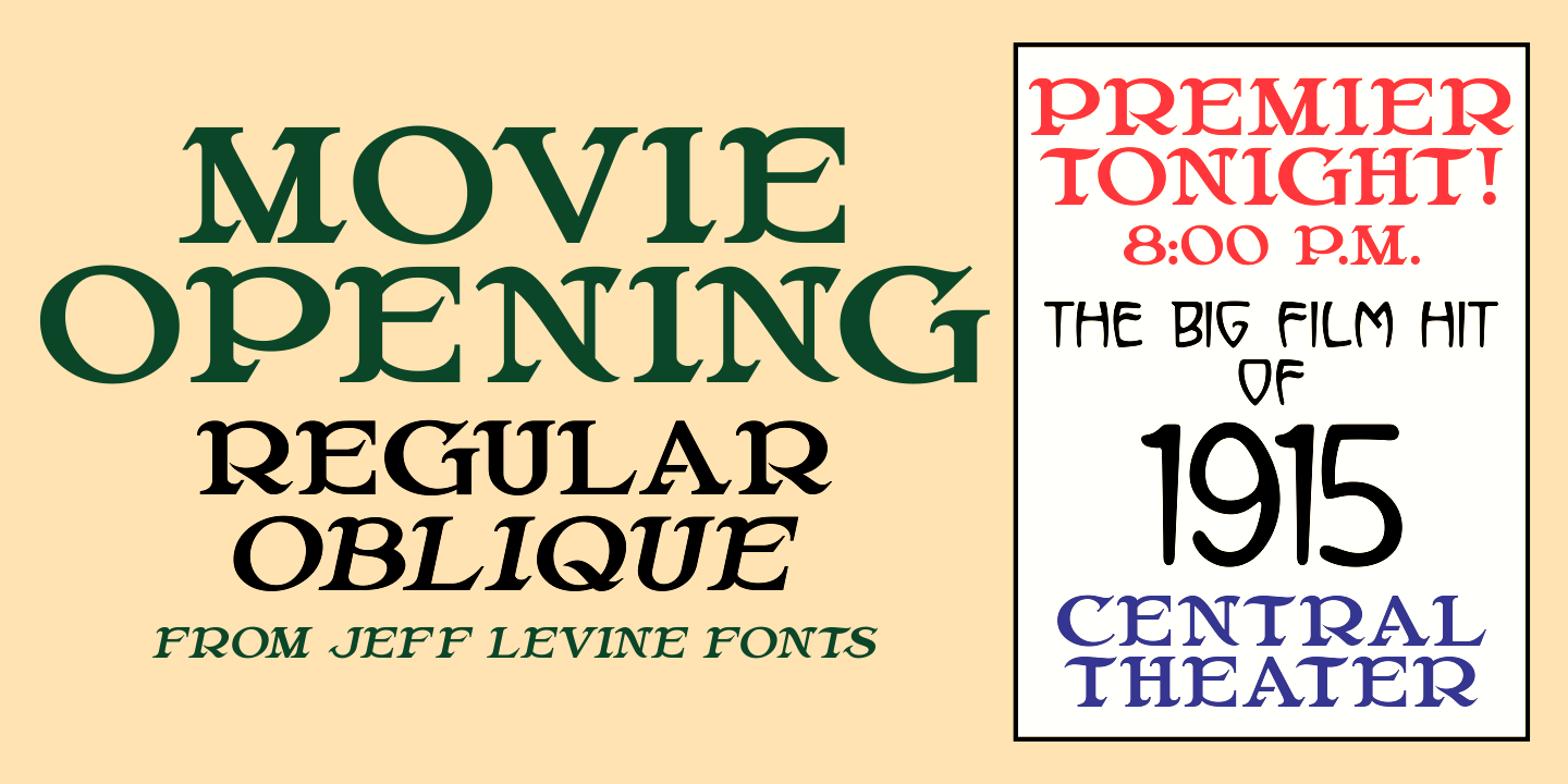 Movie Opening Font Poster #1