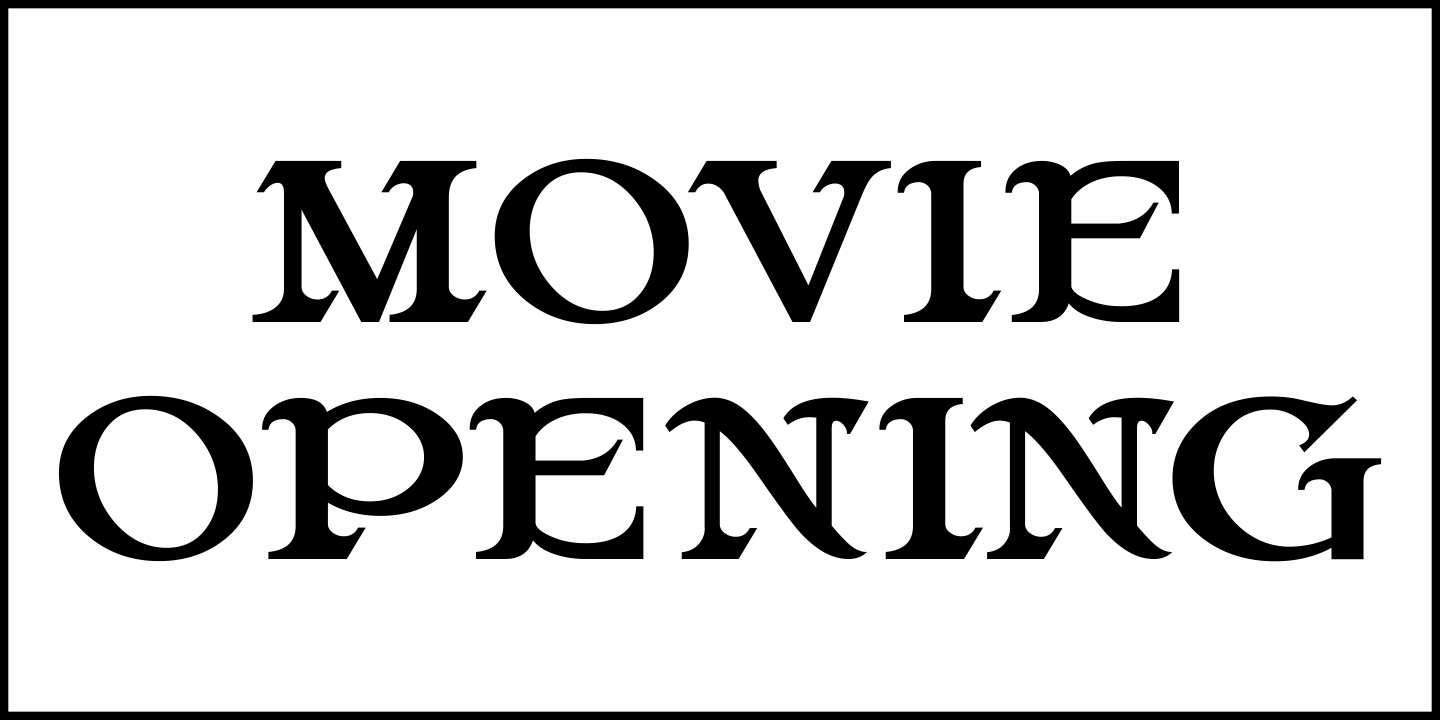 Movie Opening Font Poster #1