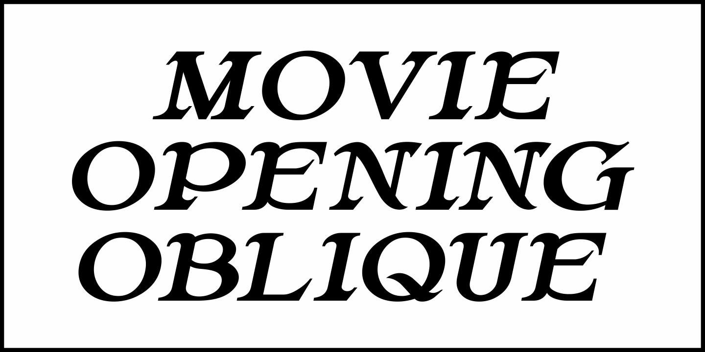 Movie Opening Font Poster #1