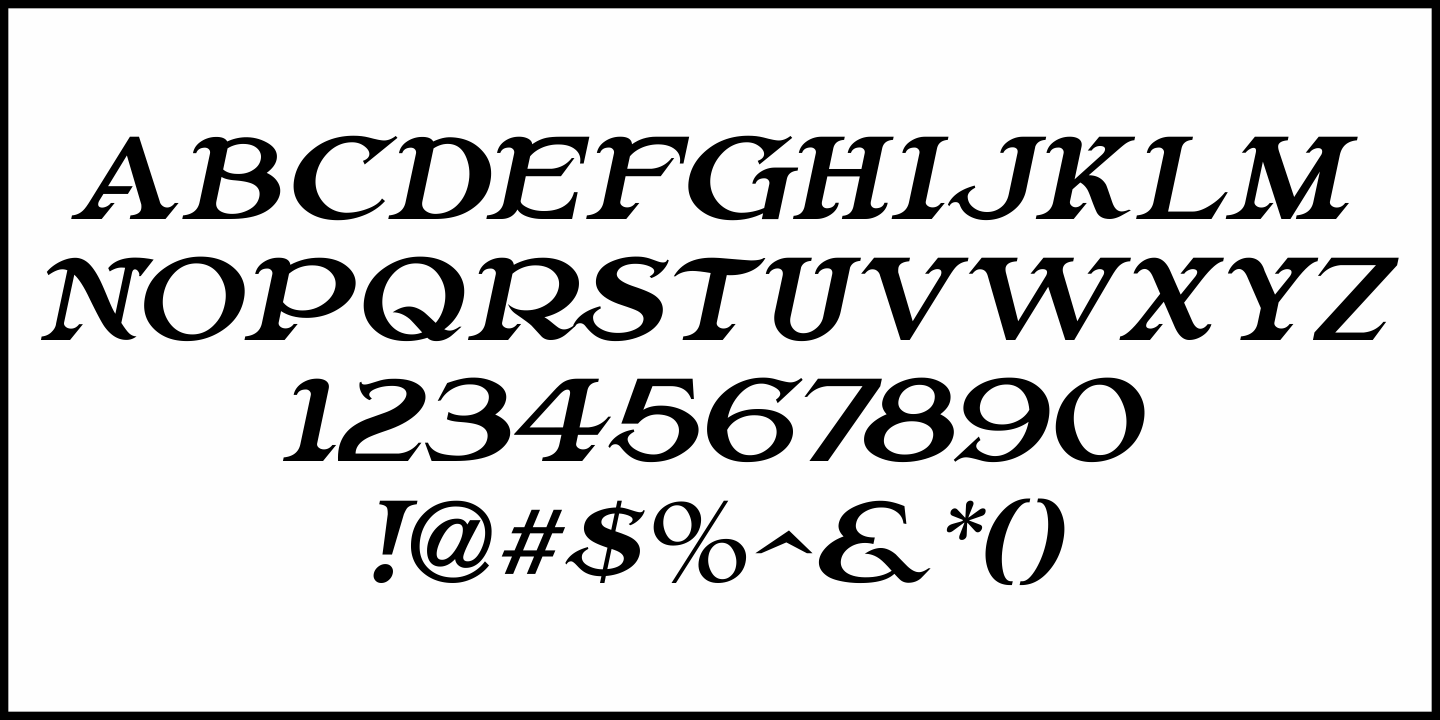 Movie Opening Font Poster #1