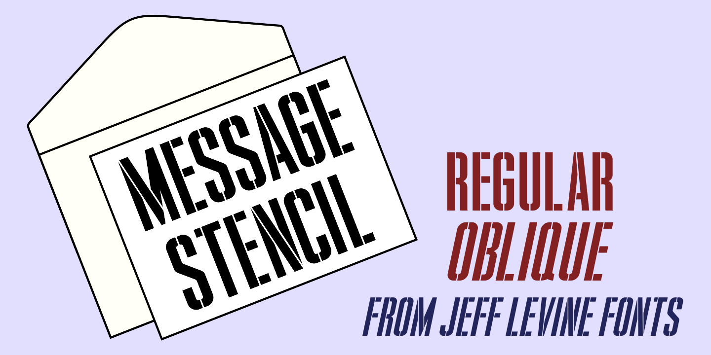 Message Stencil Font Family