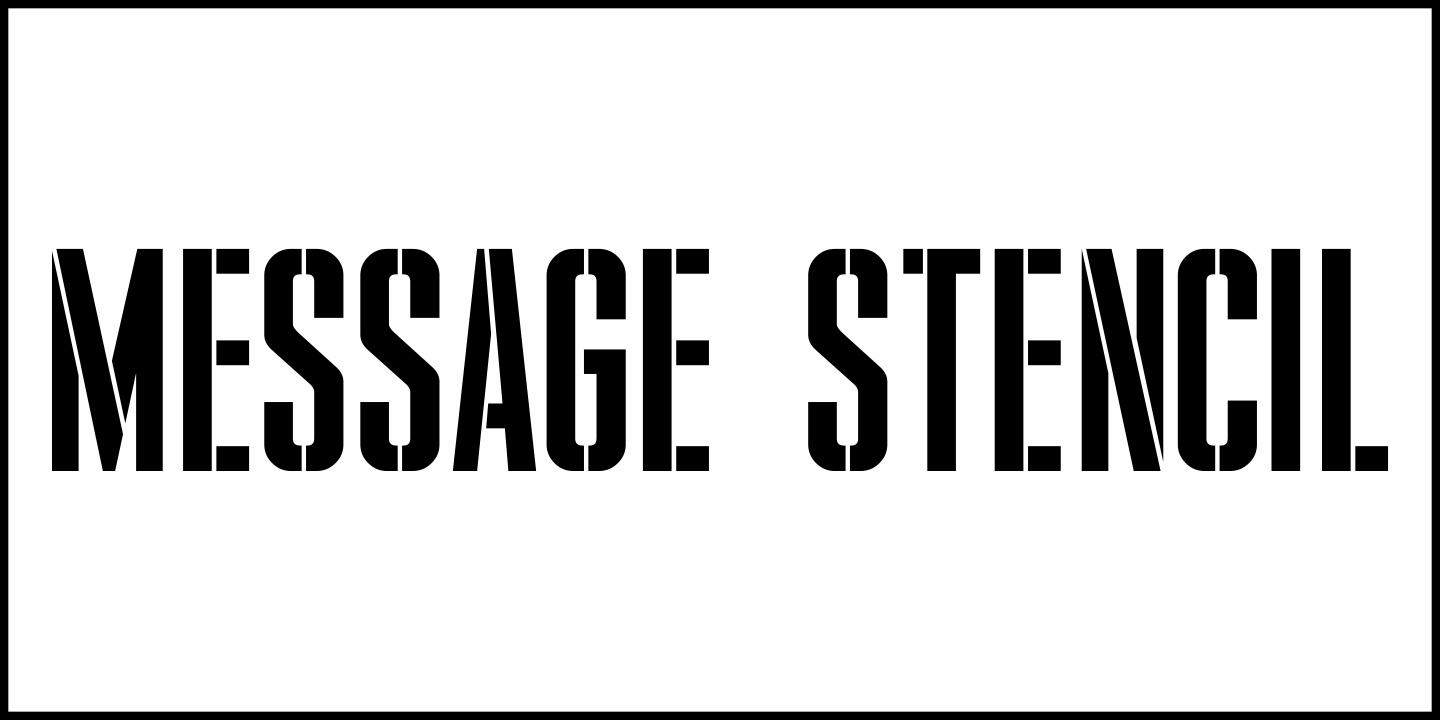 Message Stencil Font Poster #1