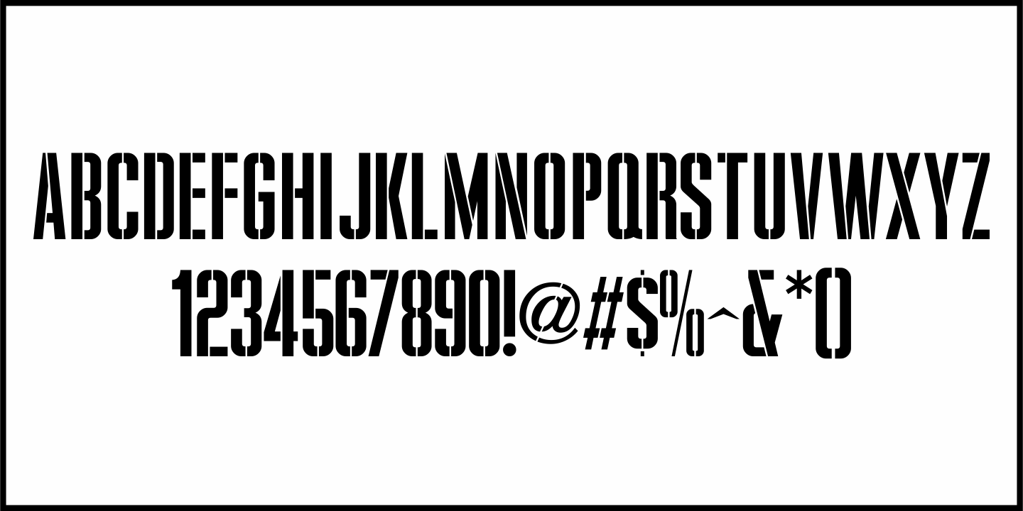 Message Stencil Font Poster #1