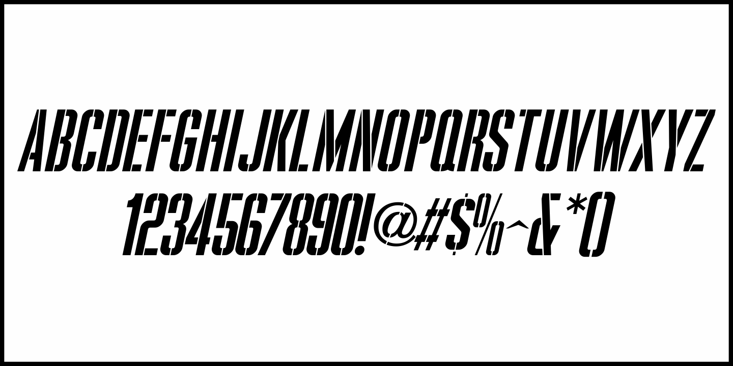 Message Stencil Font Poster #1