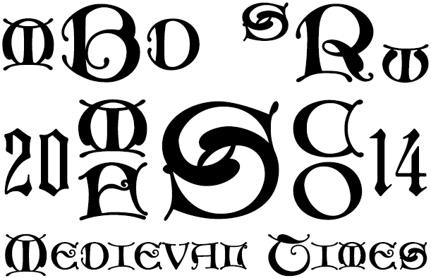 MFC Medieval Monogram Font Poster #1
