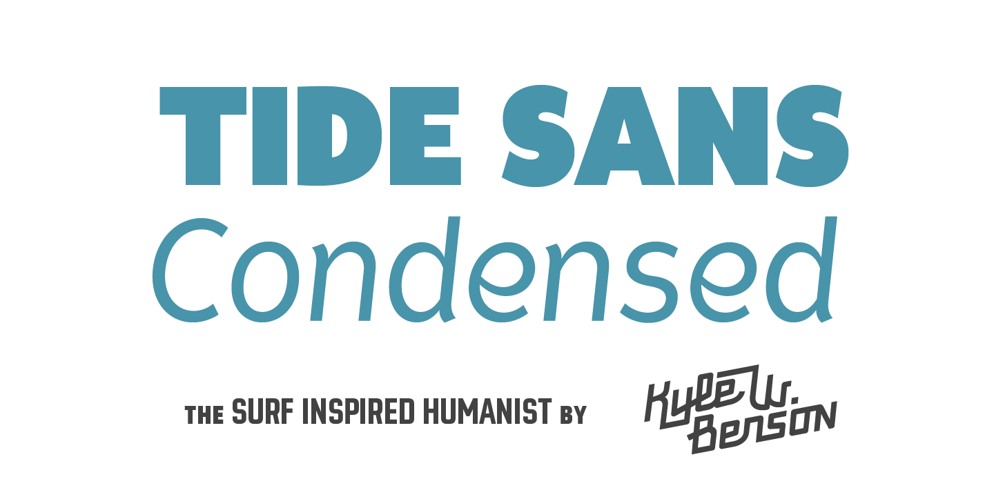 Tide Sans Condensed Font Poster #1