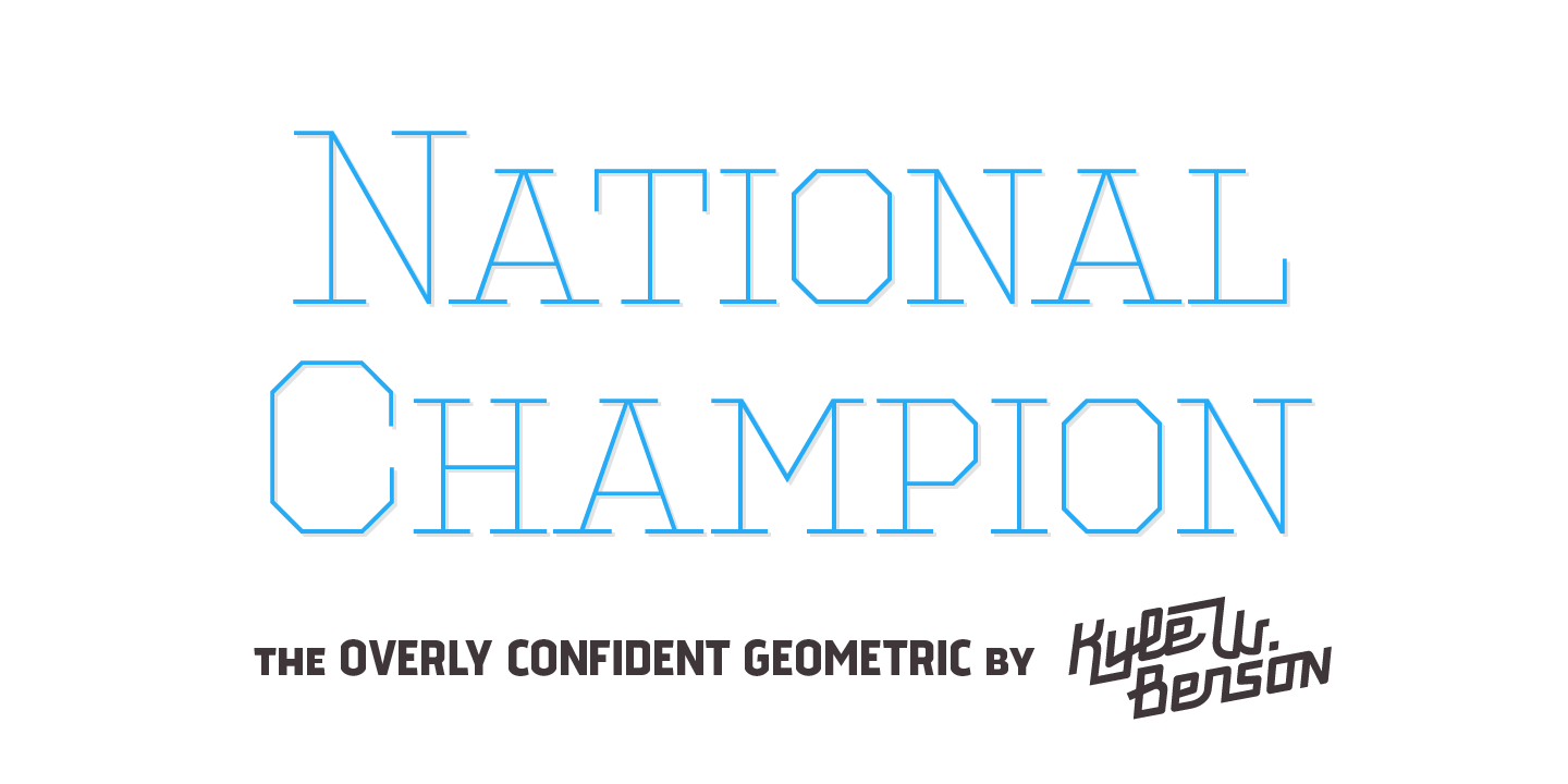 National Champion Font Poster #1