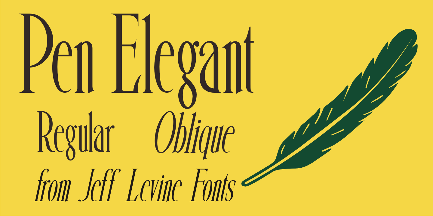 Pen Elegant Font Family Poster
