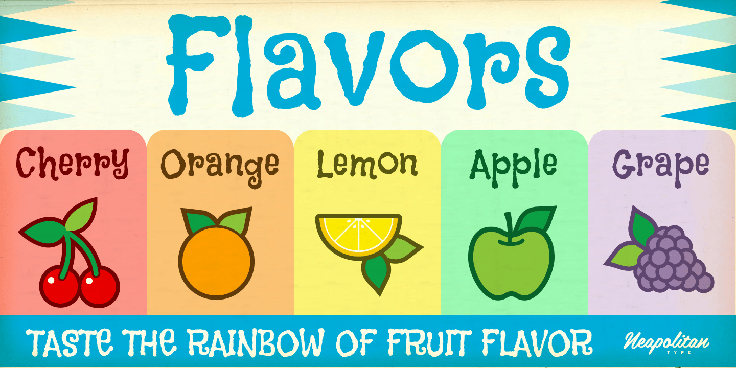 Flavors Pro Family Font Family Poster