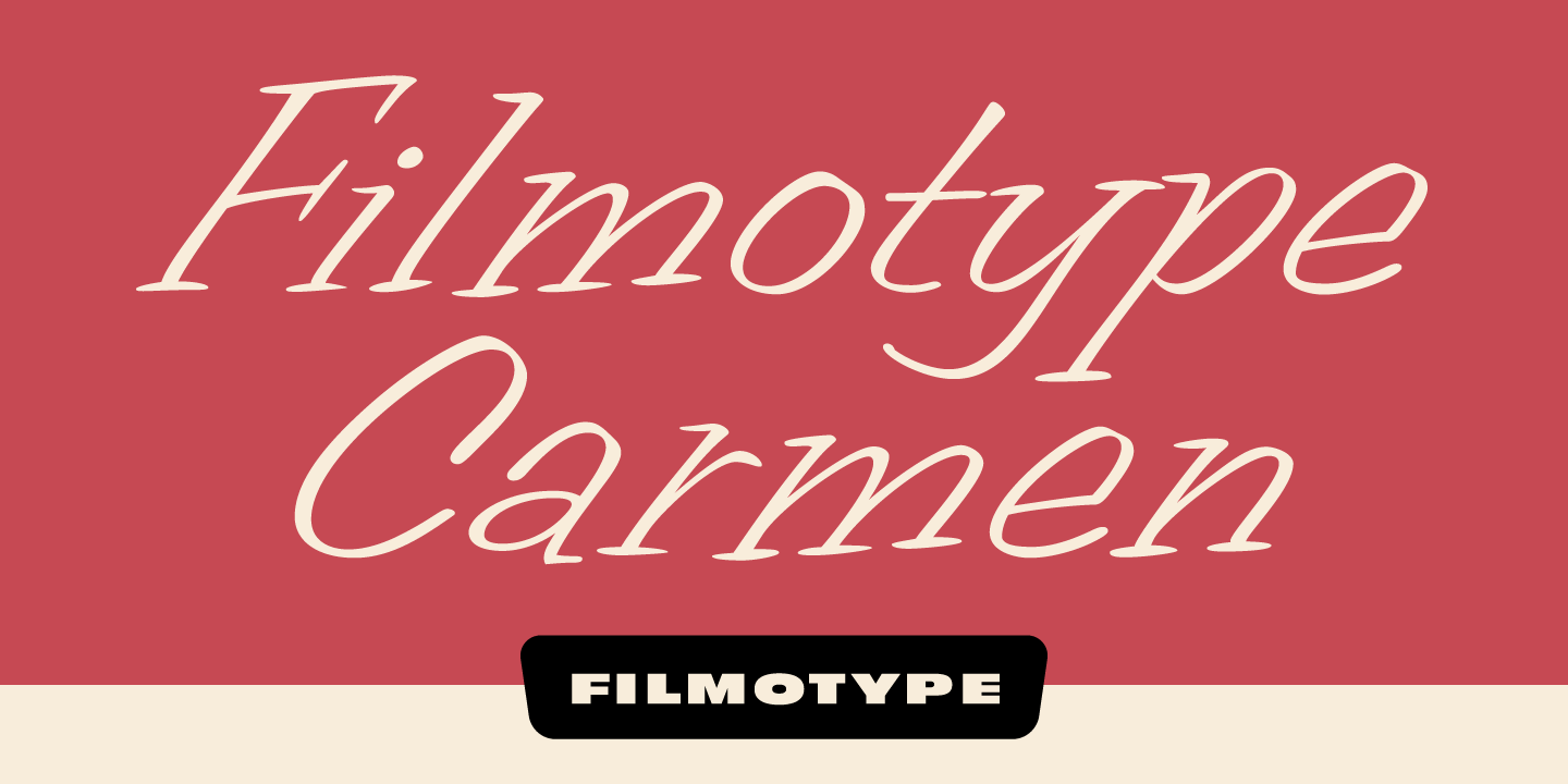 Filmotype Carmen Font Poster #1