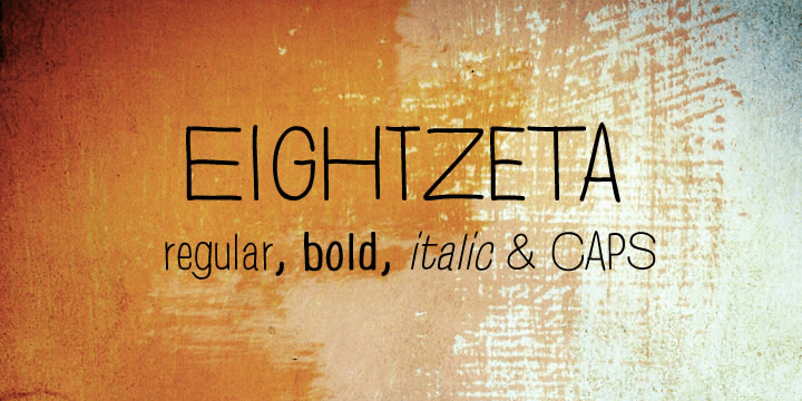 Eight Zeta Font Poster #1