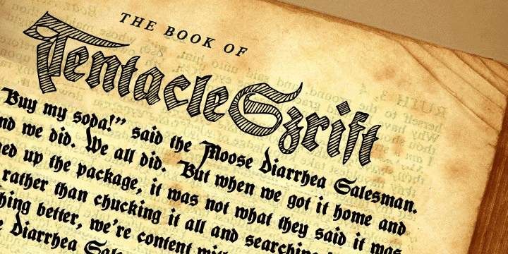 Tentacle Szrift Font Poster #1
