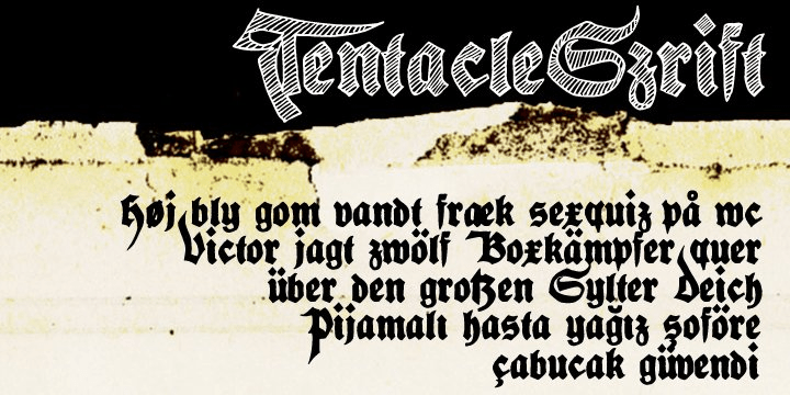 Tentacle Szrift Font Poster #1