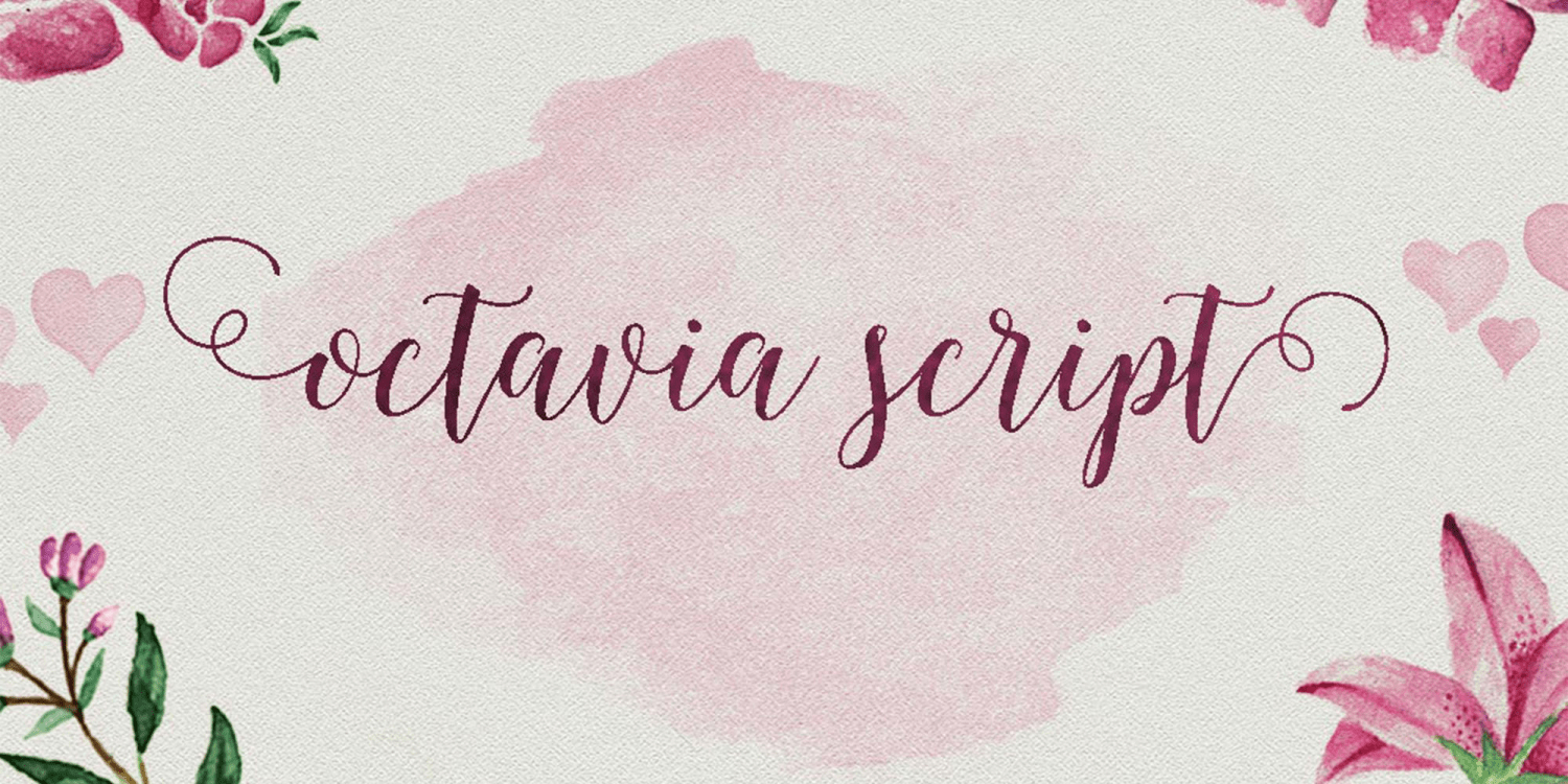 Octavia Script Font Family Poster