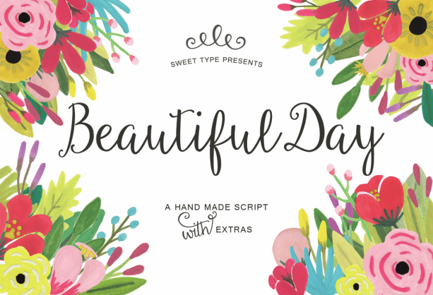 Beautiful Day Font Poster #1