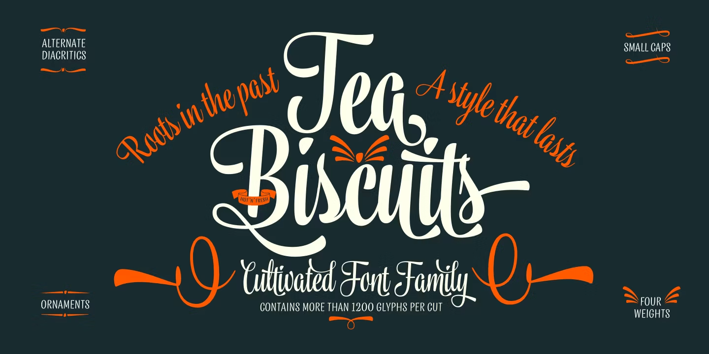 Tea Biscuit Font Family Poster