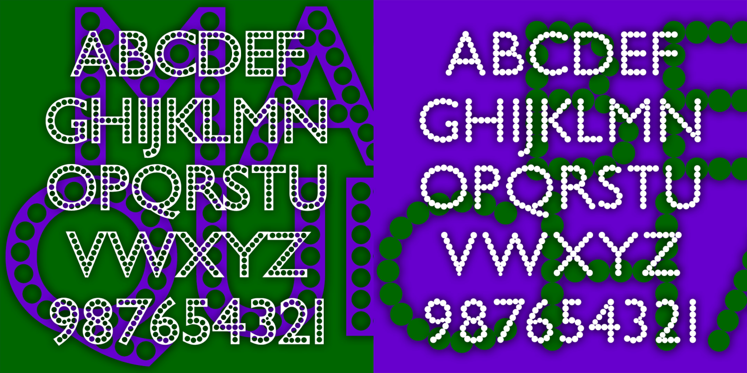Bead Chain & Marquee Font Family Poster