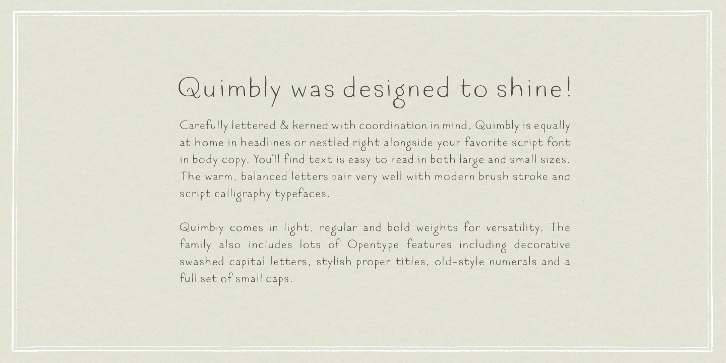 Quimbly Font Poster #1