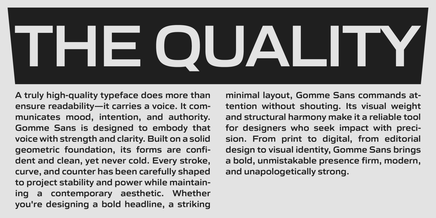 Gomme Sans Font Poster #8