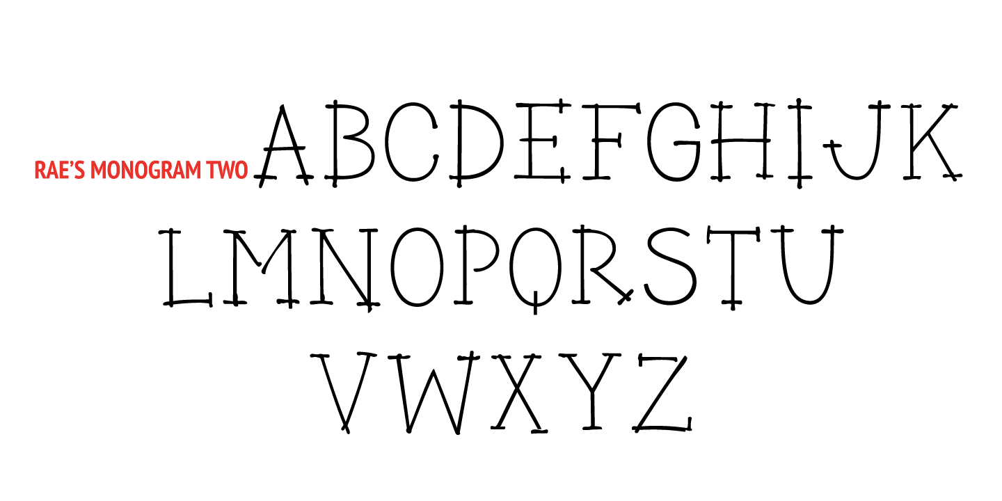 Rae's Monogram Complete Family Font Poster #1