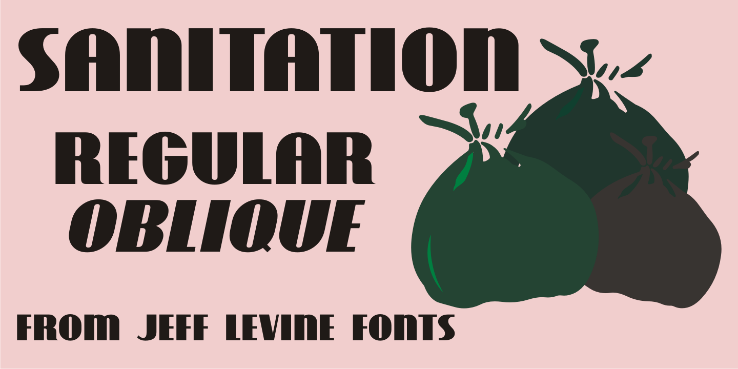 Sanitation Font Family Poster