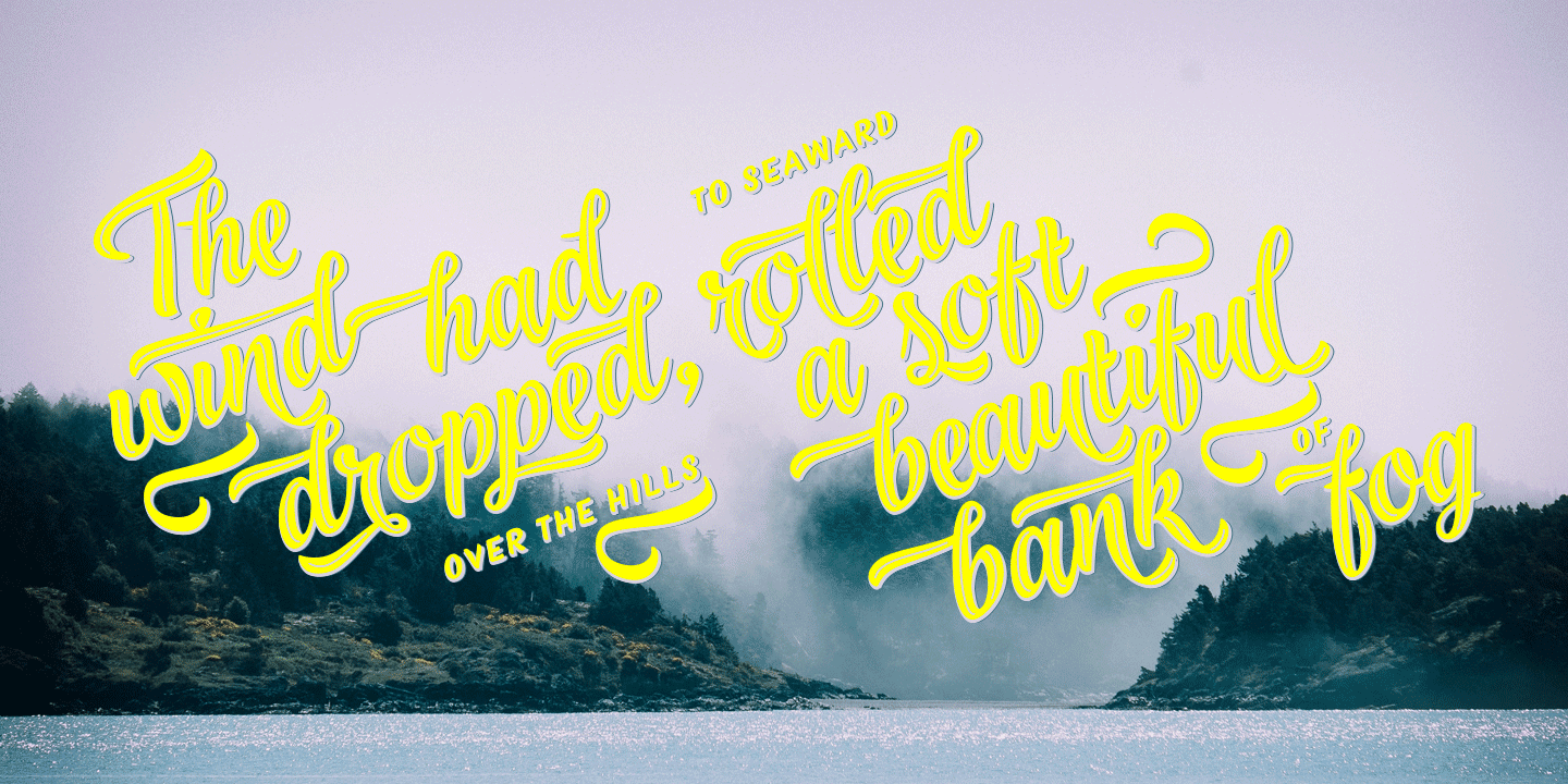 Black Script Font Poster #1