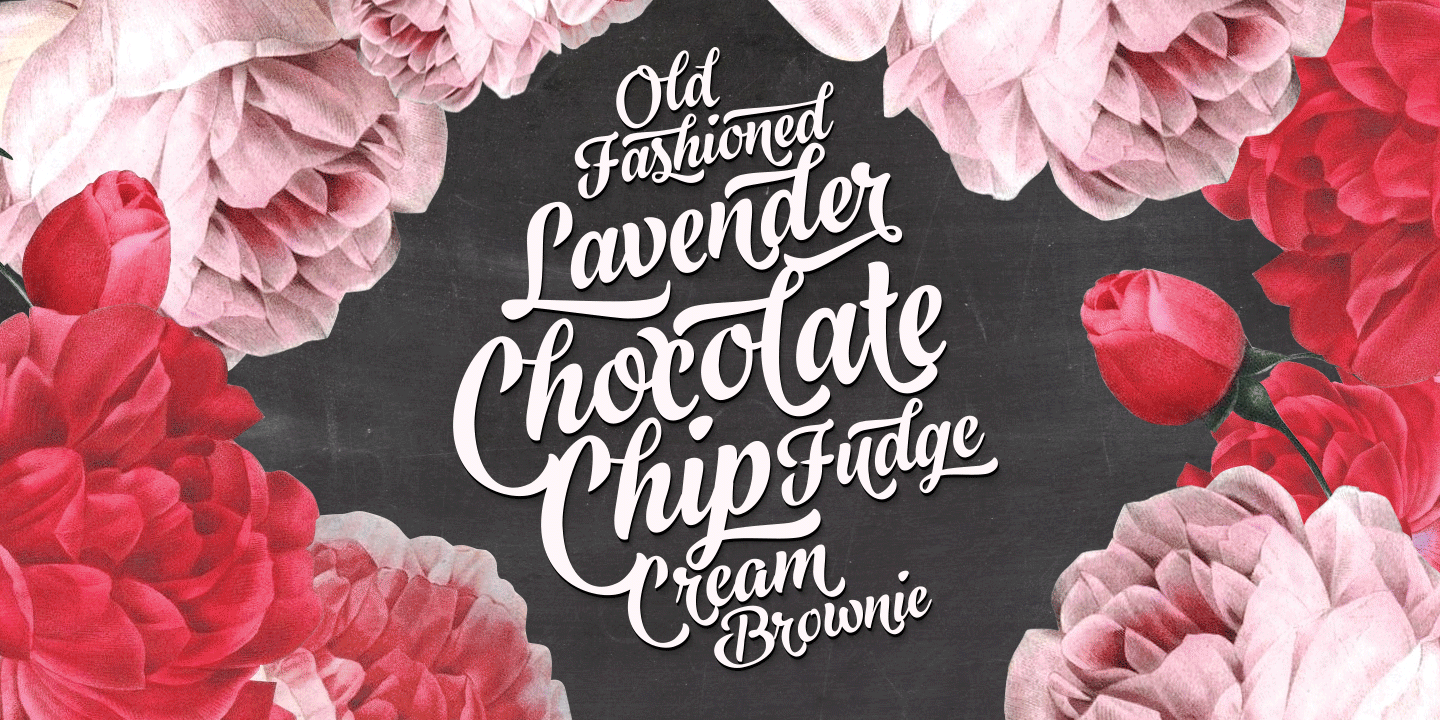 Black Script Font Poster #1