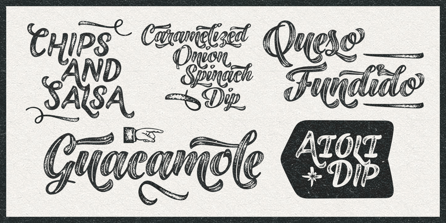 Black Script Font Poster #1