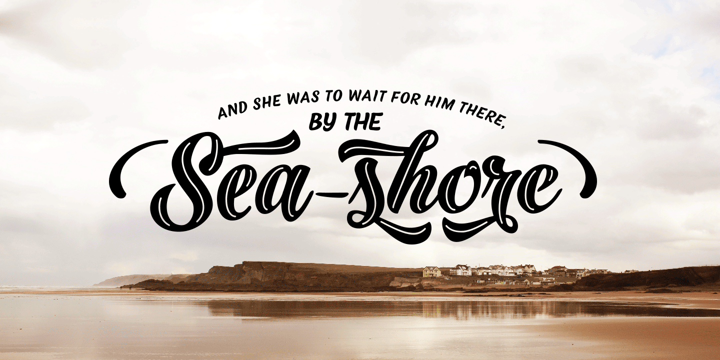 Black Script Font Poster #1