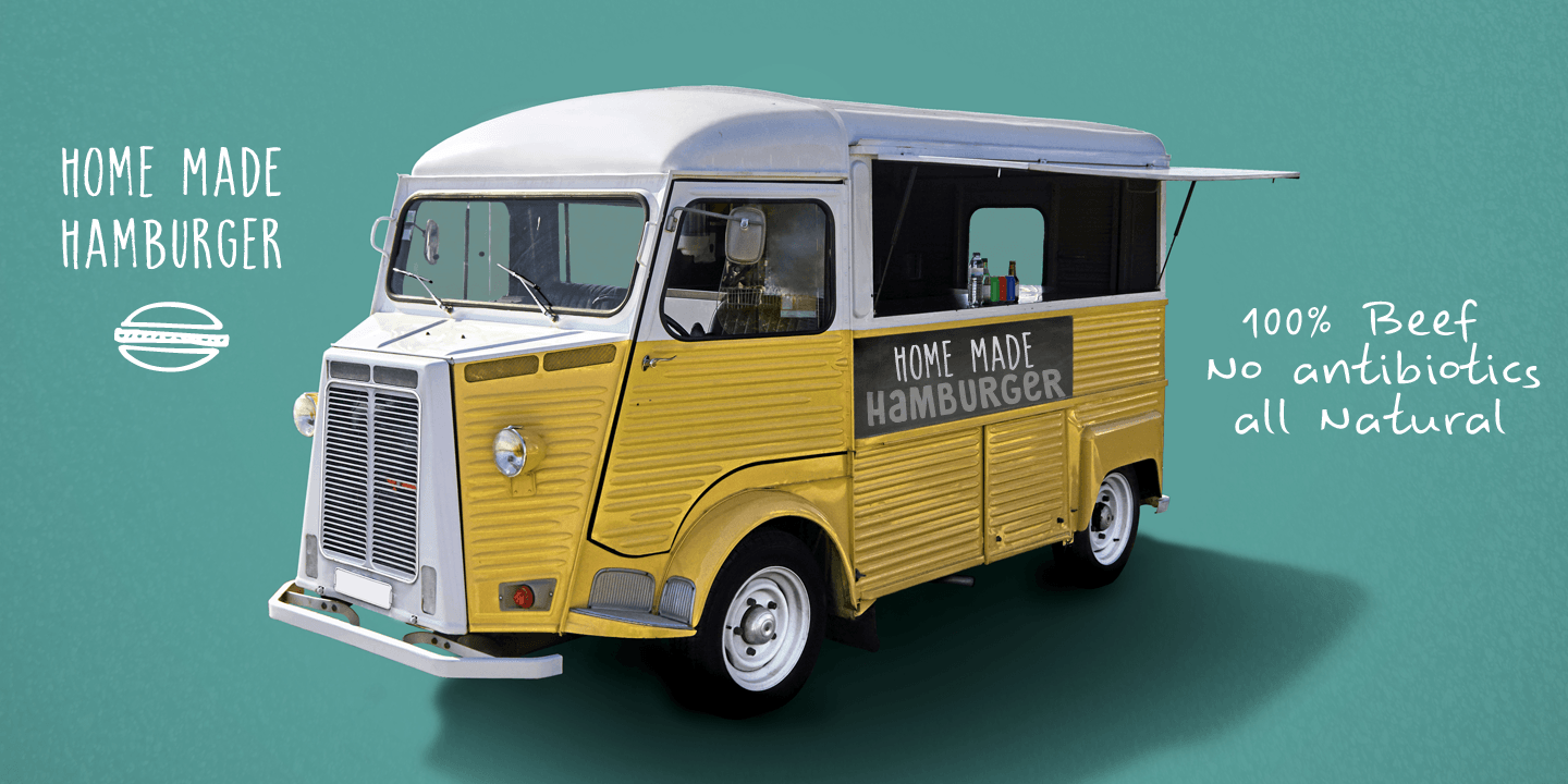 Food Truck Font Poster #1