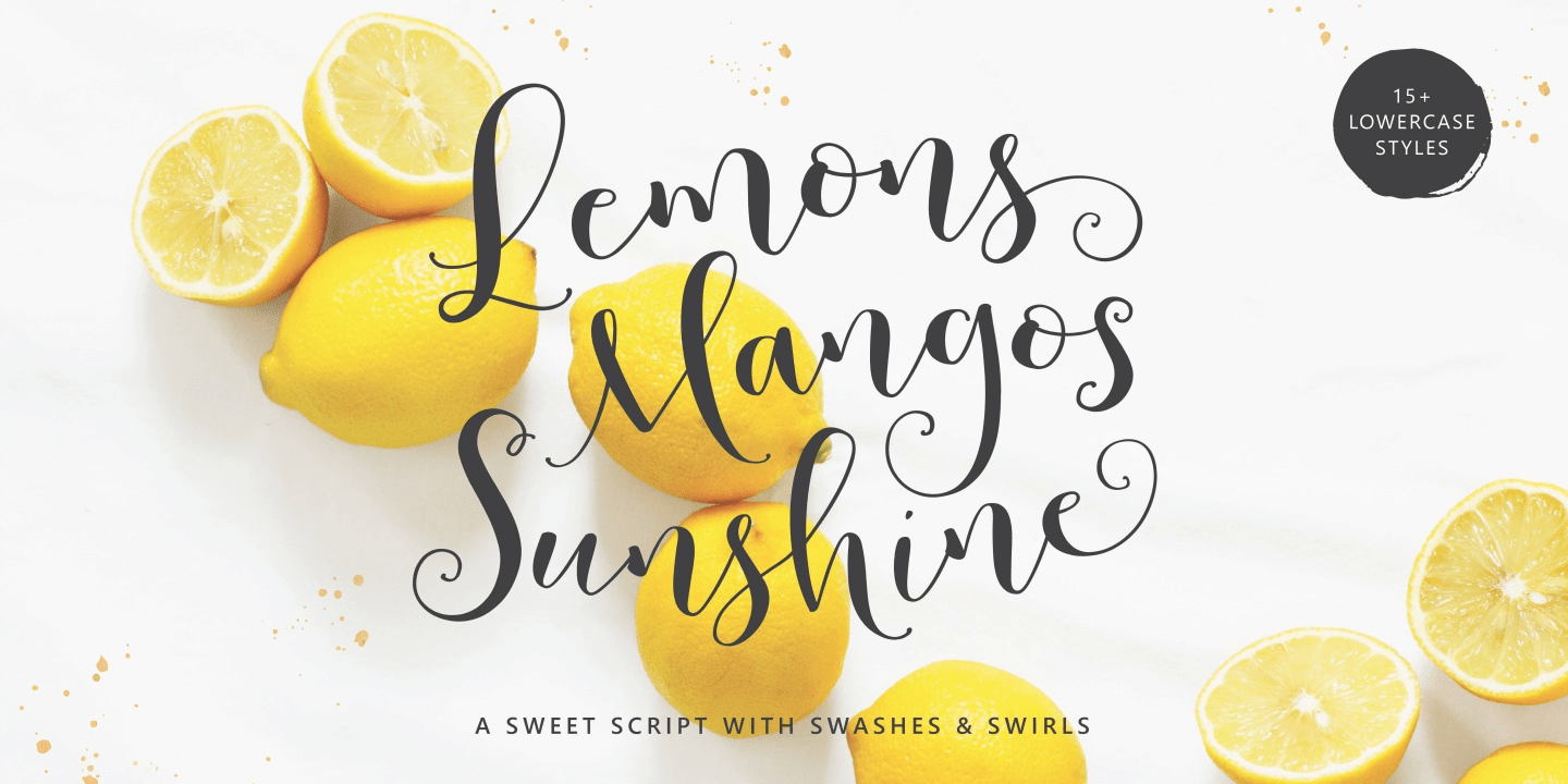 Lemons Mangos Sunshine Font Family