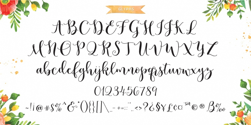 Lemons Mangos Sunshine Font Poster #4