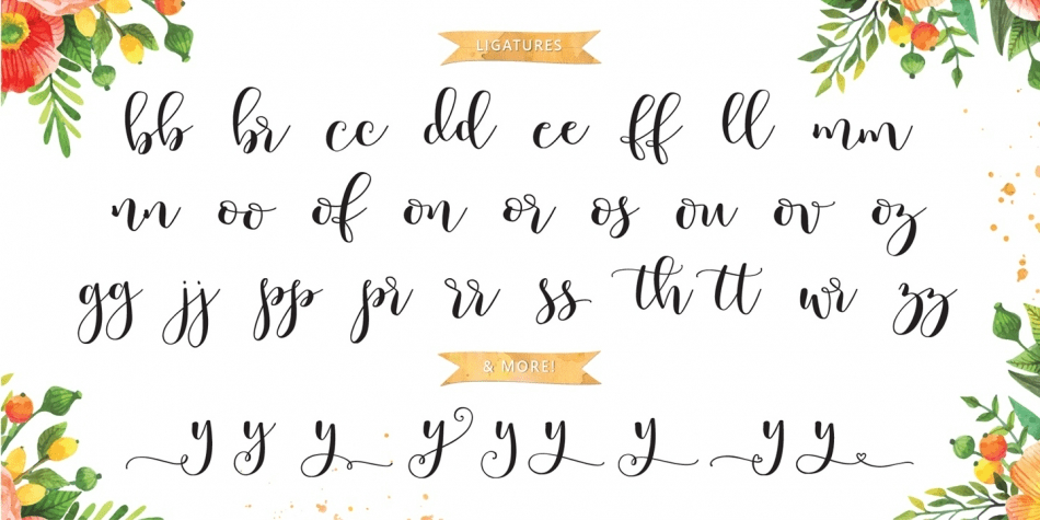 Lemons Mangos Sunshine Font Poster #7