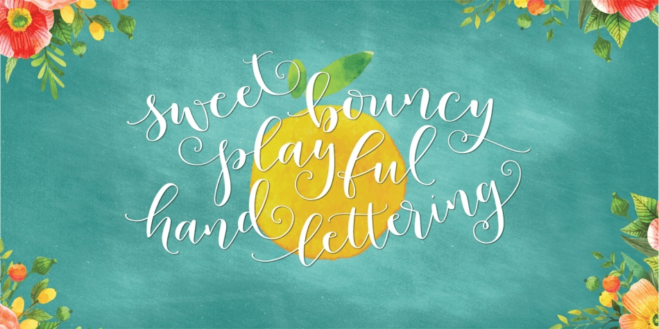 Lemons Mangos Sunshine Font Poster #9
