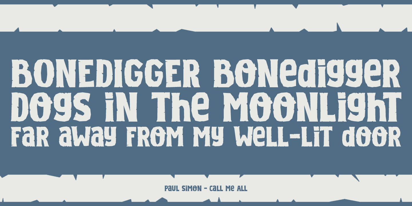 Bonedigger Font Poster #1