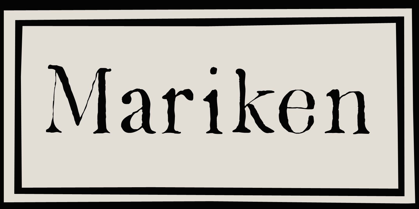 Mariken Font Poster #1