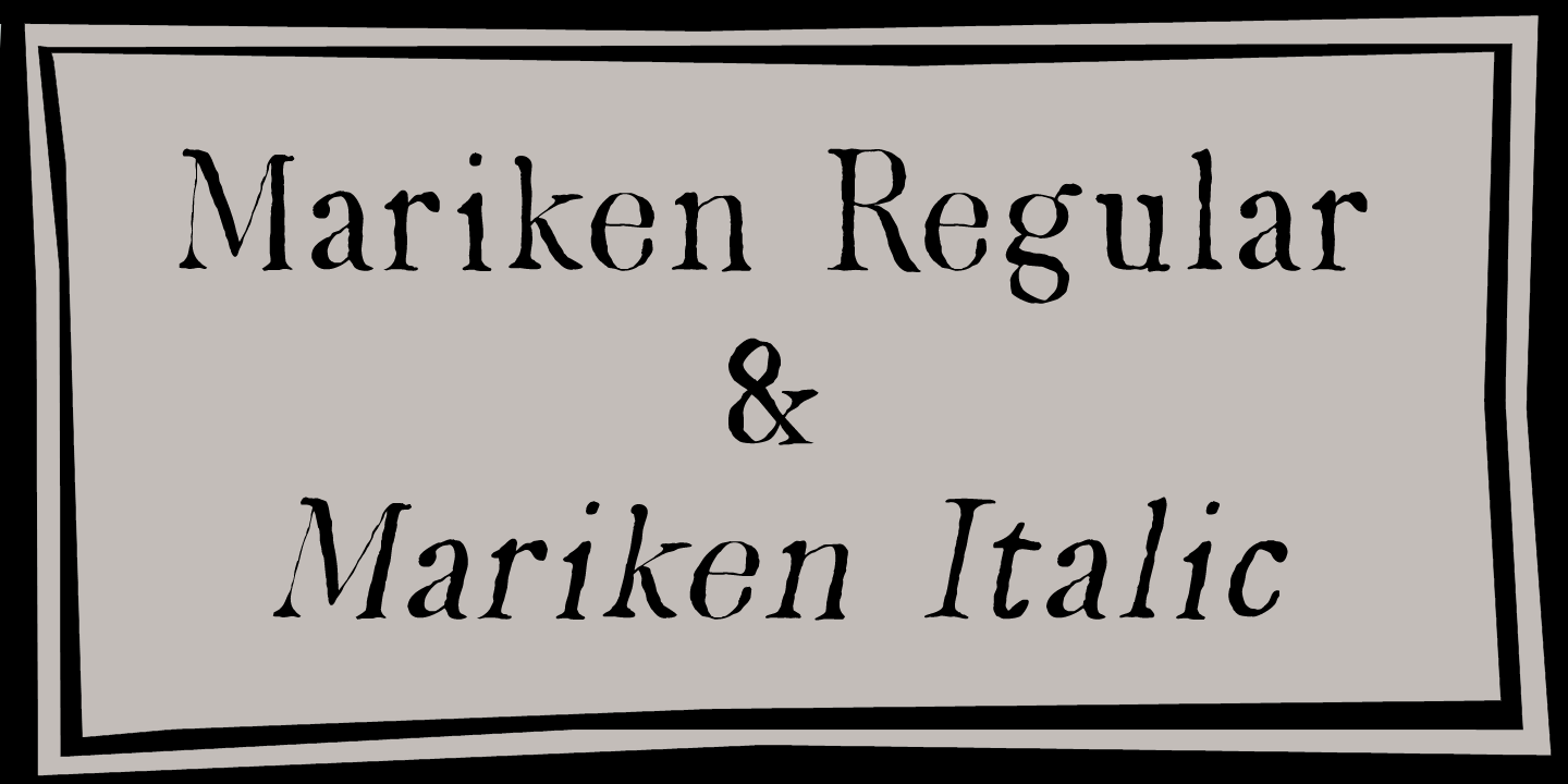 Mariken Font Poster #1