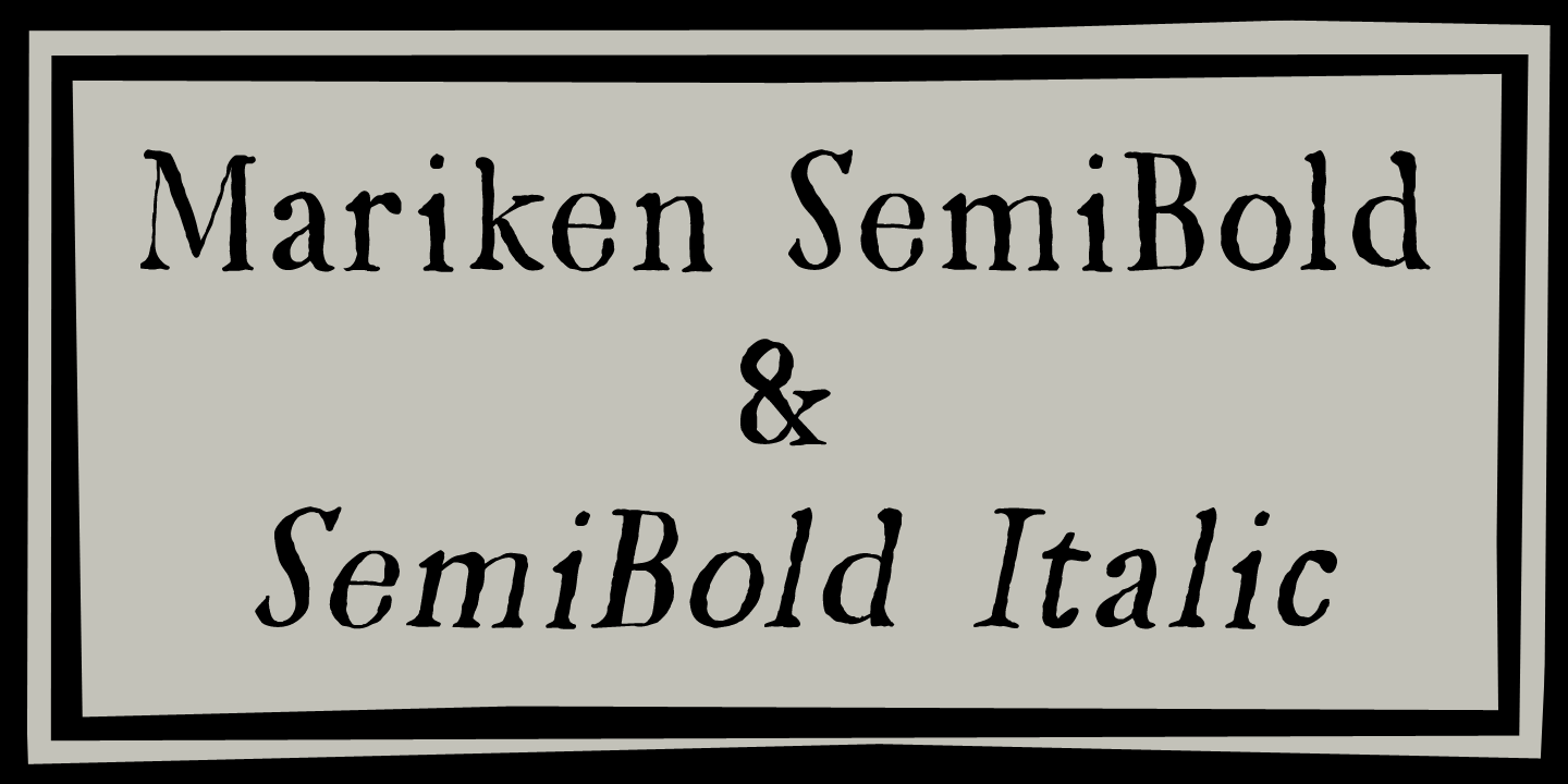 Mariken Font Poster #1