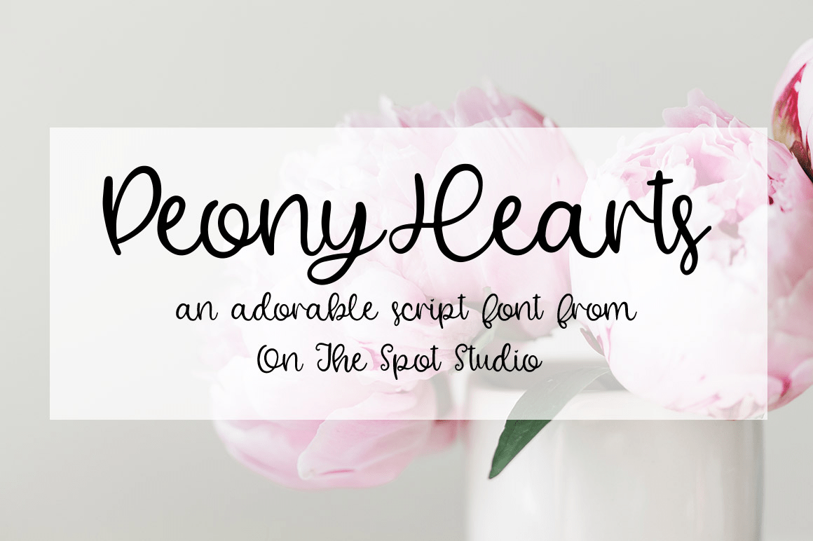 Peony Hearts Font Family Poster
