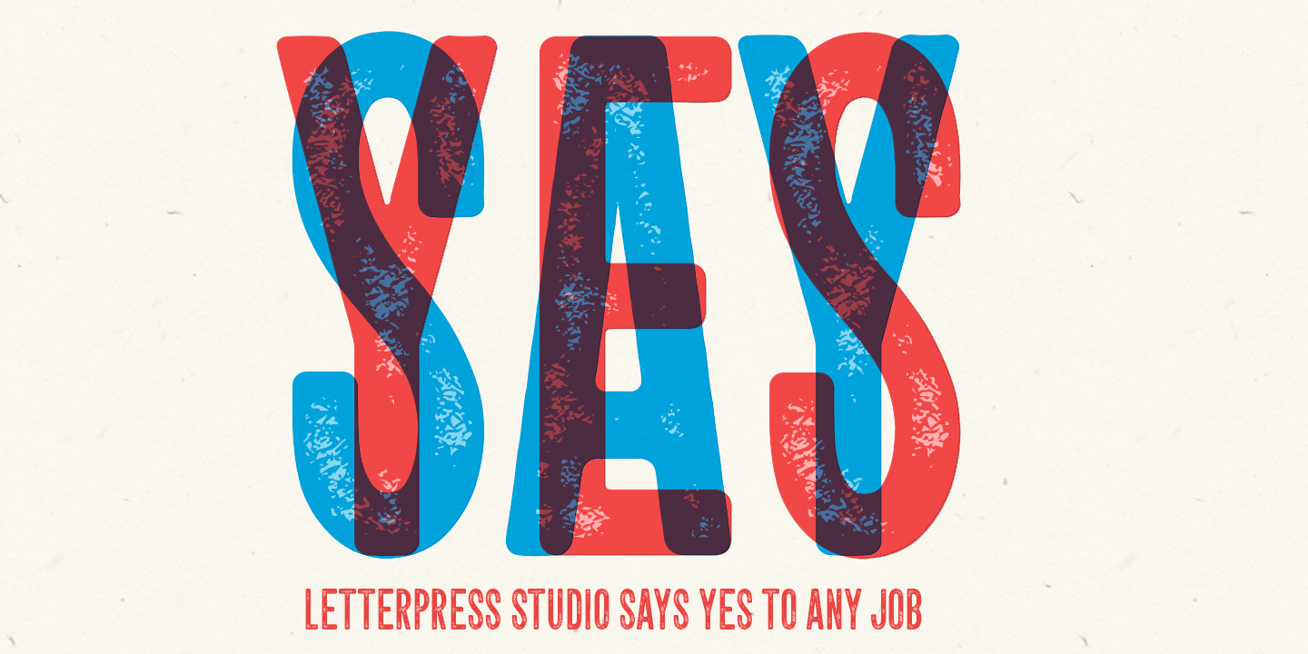 Letterpress Studio Font Poster #1